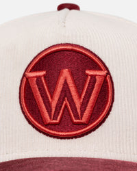 New Era Golden State Warriors 'Premium Corduroy Velvet' 9FORTY A-Frame Snapback Chrome White/Cardinal