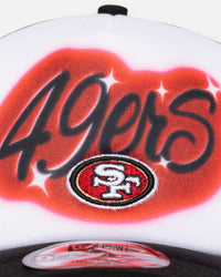New Era San Francisco 49ers 'Airbrush' 9FORTY A-Frame Trucker Snapback White/OTC