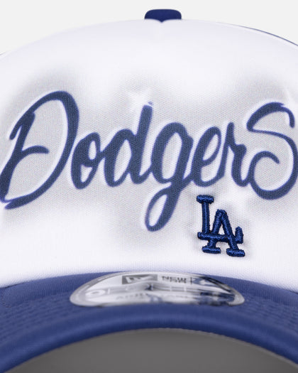 New Era Los Angeles Dodgers 'Airbrush' 9FORTY A-Frame Trucker Snapback White/OTC