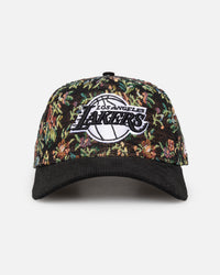 New Era Los Angeles Lakers 'Black Corduroy Floral Tapestry' 9FORTY A-Frame Snapback Tapestry/Black