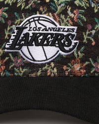 New Era Los Angeles Lakers 'Black Corduroy Floral Tapestry' 9FORTY A-Frame Snapback Tapestry/Black