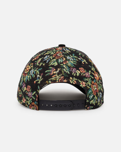 New Era Los Angeles Lakers 'Black Corduroy Floral Tapestry' 9FORTY A-Frame Snapback Tapestry/Black