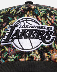 New Era Los Angeles Lakers 'Black Corduroy Floral Tapestry' 9FORTY A-Frame Snapback Tapestry/Black