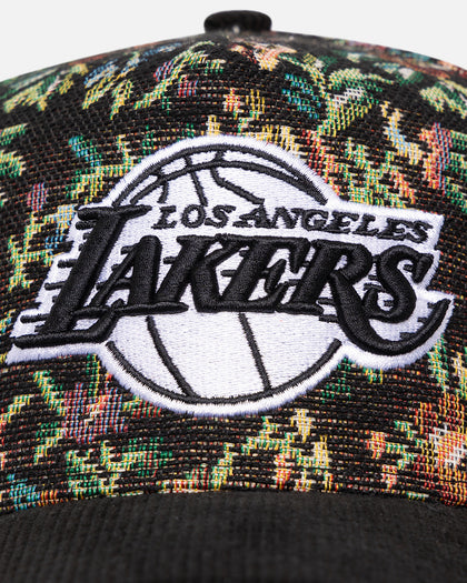 New Era Los Angeles Lakers 'Black Corduroy Floral Tapestry' 9FORTY A-Frame Snapback Tapestry/Black