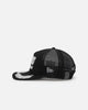 New Era Las Vegas Raiders 'Podium Collection' Pre-Curved Golfer Trucker Snapback Light Royal/Metallic Gold