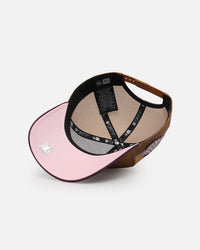 New Era Los Angeles Lakers 'Rustic Rose' 9FORTY A-Frame Trucker Snapback Wheat