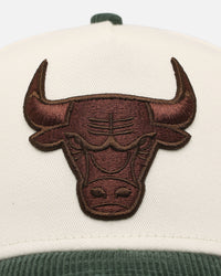 New Era Chicago Bulls 'Chrome White Green' Corduroy Visor 9FORTY A-Frame Snapback Chrome