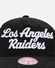 Mitchell & Ness Las Vegas Raiders Stack Script Corduroy Snapback Black