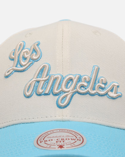 Mitchell & Ness Los Angeles Lakers 'Sky Blue' Pro Crown Snapback White Cream/Blue