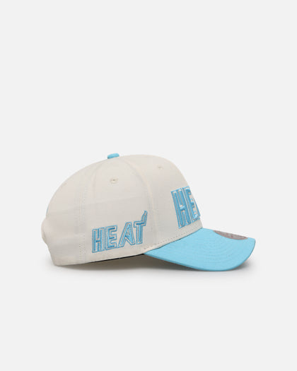 Mitchell & Ness Miami Heat 'Sky Blue' Pro Crown Snapback White Cream/Blue