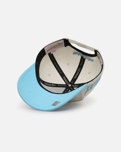 Mitchell & Ness Miami Heat 'Sky Blue' Pro Crown Snapback White Cream/Blue