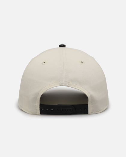 New Era Los Angeles Dodgers 'Leather Visor' 9FORTY A-Frame Snapback Chrome White/Black