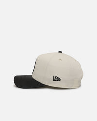 New Era Los Angeles Dodgers 'Leather Visor' 9FORTY A-Frame Snapback Chrome White/Black