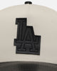 New Era Los Angeles Dodgers 'Leather Visor' 9FORTY A-Frame Snapback Chrome White/Black