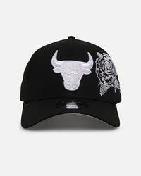 New Era Chicago Bulls 'Ornate Rose' 9FORTY A-Frame Snapback Black/White