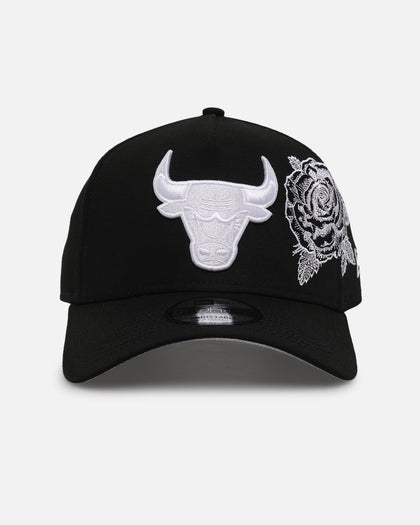 New Era Chicago Bulls 'Ornate Rose' 9FORTY A-Frame Snapback Black/White