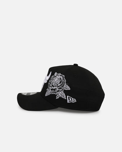 New Era Chicago Bulls 'Ornate Rose' 9FORTY A-Frame Snapback Black/White