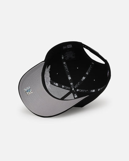 New Era Chicago Bulls 'Ornate Rose' 9FORTY A-Frame Snapback Black/White