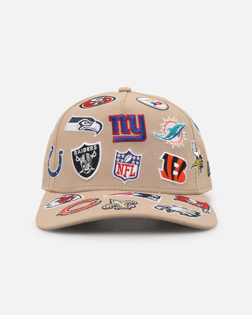 New Era NFL 'All Over Leagues' 9FORTY A-Frame Snapback Camel
