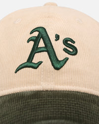 New Era Oakland Athletics 'Block Cord' 9TWENTY Corduroy Strapback Ivory