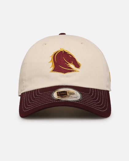 New Era Brisbane Broncos 'NRL 2-Tone 2025 Collection' Casual Classic Strapback Chrome White