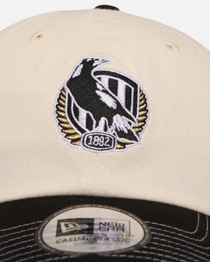 New Era Collingwood Magpies 'AFL 2025 2 Tone' Casual Classic Strapback Chrome White
