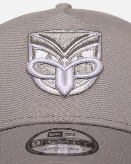 New Era New Zealand Warriors 'NRL Grey & White' 9FORTY A-Frame Snapback Gray