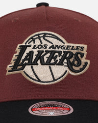 Mitchell & Ness Los Angeles Lakers 'Vintage Burgundy' MVP Snapback Burgundy