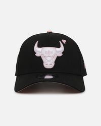 New Era Chicago Bulls 'Pink Satin Hearts 2.0' 9FORTY A-Frame Snapback Black/Pink