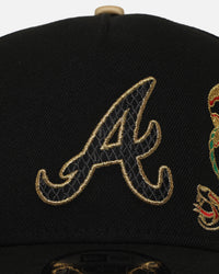 New Era Atlanta Braves 'Year Of The Snake' 9FORTY A-Frame Snapback Black/Gold