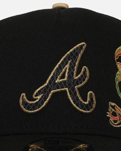 New Era Atlanta Braves 'Year Of The Snake' 9FORTY A-Frame Snapback Black/Gold