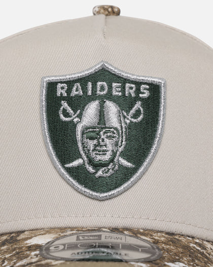 New Era Las Vegas Raiders 'Real Tree Stone' 9FORTY A-Frame Snapback Stone