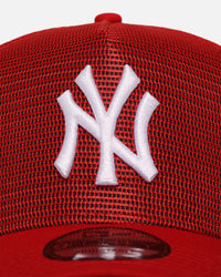 New Era New York Yankees 'Polychromatic Mesh' 9FORTY A-Frame Snapback Scarlet