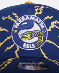 New Era Parramatta Eels 'NRL Electric' 9FORTY A-Frame Snapback Official Team Colour
