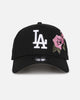 New Era Los Angeles Dodgers 'Pink Rose Embroidery' 9FORTY A-Frame Snapback Black/Pink