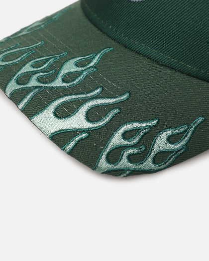 New Era New York Yankees 'Sundyed Flames' 9FORTY A-Frame Snapback Pine Green