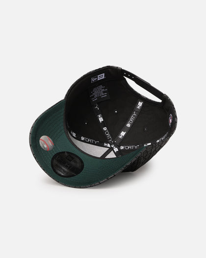 New Era Atlanta Braves 'Croc Skin' 9FORTY A-Frame Snapback Black