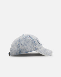 Von Dutch Washed Denim Dad Strapback Hat Light Blue