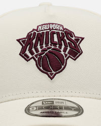 New Era New York Knicks 'Too Clean 2.0' 9FORTY A-Frame Snapback Chrome/Maroon