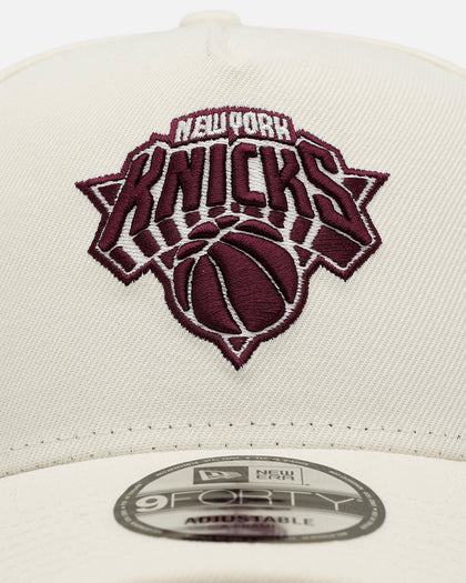 New Era New York Knicks 'Too Clean 2.0' 9FORTY A-Frame Snapback Chrome/Maroon