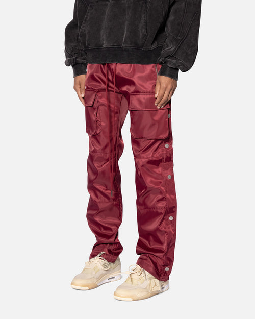 MNML Snap Front Cargo Pants Red
