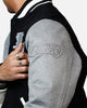 Pro Standard Los Angeles Lakers Reverse French Terry Wool Varsity Jacket Black/Grey