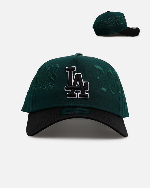 New Era Los Angeles Dodgers 'Gothic Script Two Tone' 9FORTY A-Frame Snapback Dark Green/Black