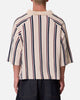 MNML Wide Striped Polo Shirt White/Navy