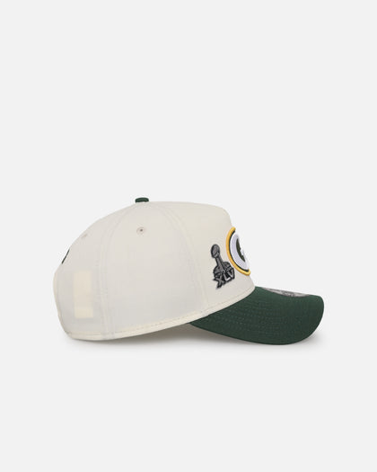 New Era Green Bay Packers 'Super Bowl Logos' 9FORTY A-Frame Snapback Chrome