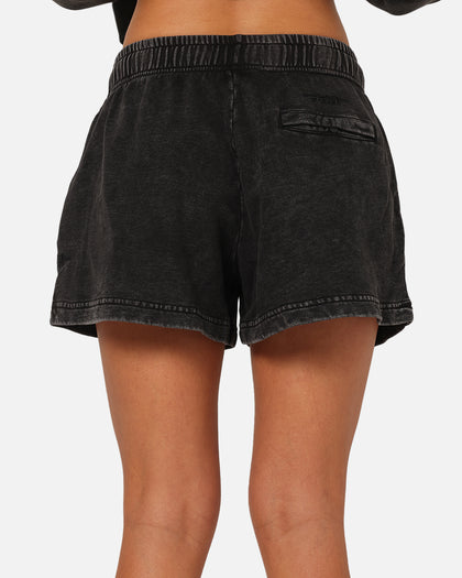 Pro Standard Women's New York Yankees Washed Crystaline Shorts Washed Black
