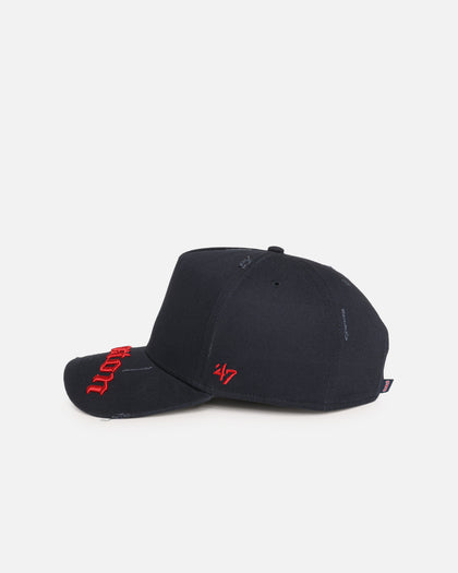 47 Brand Boston Red Sox 'Destruct Gothic Visor' 47 Offside Strapback Navy/Navy