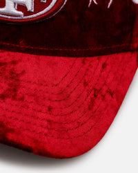 New Era San Francisco 49ers 'Crushed Velvet Dreams' 9FORTY A-Frame Snapback Maroon