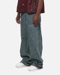 Ed Hardy Dragon Ultra Wide Jeans Mid Blue