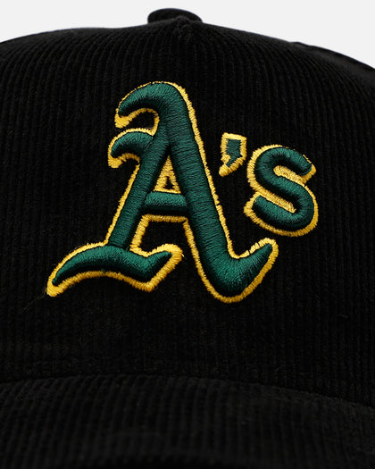 New Era Oakland Athletics 'Black Cord' 9FORTY A-Frame Corduroy Snapback Black